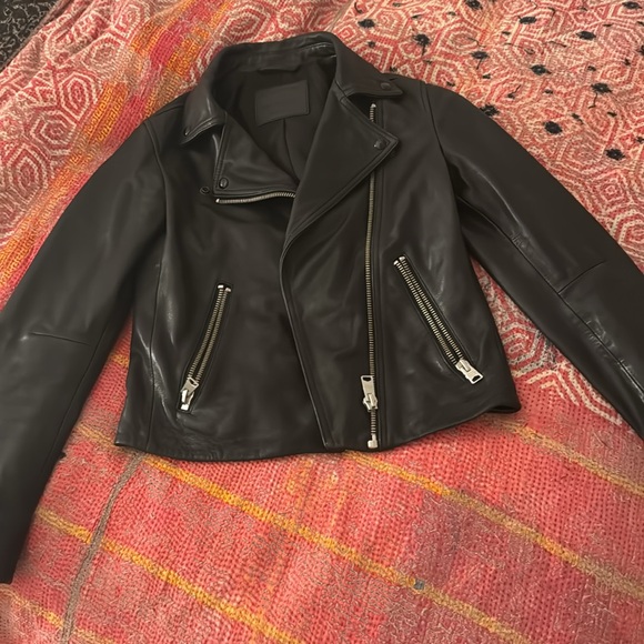 All Saints Dalby Leather Jacket - Picture 6 of 11